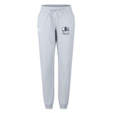 The Austin Huns Rugby Women's Leisure Sweatpant by EMB Canterbury features light gray organic cotton, a drawstring waist, and a Canterbury logo crest on the right thigh.