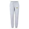 The Hornets Rugby Club Women's Leisure Sweatpant by EMB Canterbury features a light grey color, drawstring waist, cuffed ankles, and two subtle logos on the upper left leg, inspired by Canterbury rugby style.