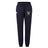 The Hornets Rugby Club Women's Leisure Sweatpant by EMB Canterbury features navy blue jogger design, drawstring waist, elastic cuffs, and embroidered thigh logos—crafted for comfort and inspired by Canterbury rugby apparel.