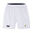 Hornets Rugby Club Advantage Short 2.0 by EMB Canterbury: white performance training shorts with side pockets, black CCC logo on the left leg, and Hornets Rugby Club crest on the right—ideal for sustainable sportswear fans.