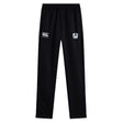 The Austin Huns Rugby Stretch Tapered Pant by EMB Canterbury features an elastic waistband, quick dry fabric, and dual thigh logos—combining comfort and style for black men's daily training sessions.