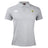 The Hornets Rugby Club Waimak Polo by EMB Canterbury features light grey fabric, a button collar, white Canterbury logo on the right chest, and a hornet club emblem with text on the left—ideal for rugby fans.