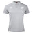 The Clarksville Headhunters Waimak Polo by EMB Canterbury is a light grey men's polo with a collar, three buttons, and features white Canterbury and HH logos on the chest—ideal for rugby fans.