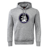Helena Youth Rugby Club Hoodie by WRS Canterbury in gray features a large round emblem on the chest with a stylized hydra design and "Hydra" text. Made from sweatshirt fleece, it includes ribbed cuffs, a front pouch pocket, and subtle Canterbury branding.