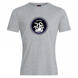 The Helena Youth Rugby Club Plain Tee by WRS Canterbury features a cotton-heavy blend with a circular logo, text "Helena Hydra," and a multi-headed serpent illustration, offering comfort and style.
