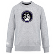 The Helena Youth Rugby Club Crew Sweatshirt by WRS Canterbury, inspired by the Canterbury Club Crew style, is an ultra-soft gray piece featuring a circular emblem with a three-headed serpent labeled "Helena Hydra" and an embroidered CCC logo for added distinction.