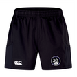Explore the Helena Youth Rugby Advantage Short 2.0 in black by EMB Canterbury, showcasing logos on each leg. Designed for optimal performance, these shorts effortlessly combine style with sustainability for unrivaled comfort and eco-friendly appeal.