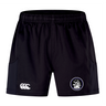 Explore the Helena Youth Rugby Advantage Short 2.0 in black by EMB Canterbury, showcasing logos on each leg. Designed for optimal performance, these shorts effortlessly combine style with sustainability for unrivaled comfort and eco-friendly appeal.