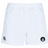 Helena Youth Rugby Shorts by EMB Canterbury feature a black logo on the right leg and signature emblem on the left, crafted from durable polyester for rugby enthusiasts.