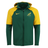 The Nike Springboks 25 Full-Zip Training Hoodie in green and yellow features Dri-FIT fabric, a hood, Nike logo, and Springboks emblem—perfect for rugby training.