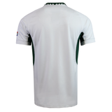 Back view of the Nike Springboks 25 Replica Away Jersey, featuring dark green side panels, a South Africa Rugby flag patch on the left sleeve, and moisture-wicking Nike Dri-FIT technology for comfort.