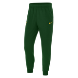 The Nike Springboks Training Pant is a green athletic jogger with an elastic waistband and a yellow Nike swoosh on the left thigh, designed for rugby training.
