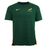 The Nike Springboks 25 Training Top is a green short-sleeve rugby shirt with yellow Nike logo, Springboks crest, and stripes. Featuring Dri-FIT tech, it's ideal for training or showing team spirit.