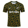 The Nike Springboks 26/27 Pre-Match Top is a short-sleeve rugby jersey with a green, yellow, and black geometric design—ideal as a Springboks pre-match shirt or as official Nike rugby gear.
