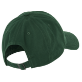 The Springboks Heritage 86 Cap by Nike in green is shown from the back, featuring an adjustable strap with metal buckle and stitched eyelets for ventilation.