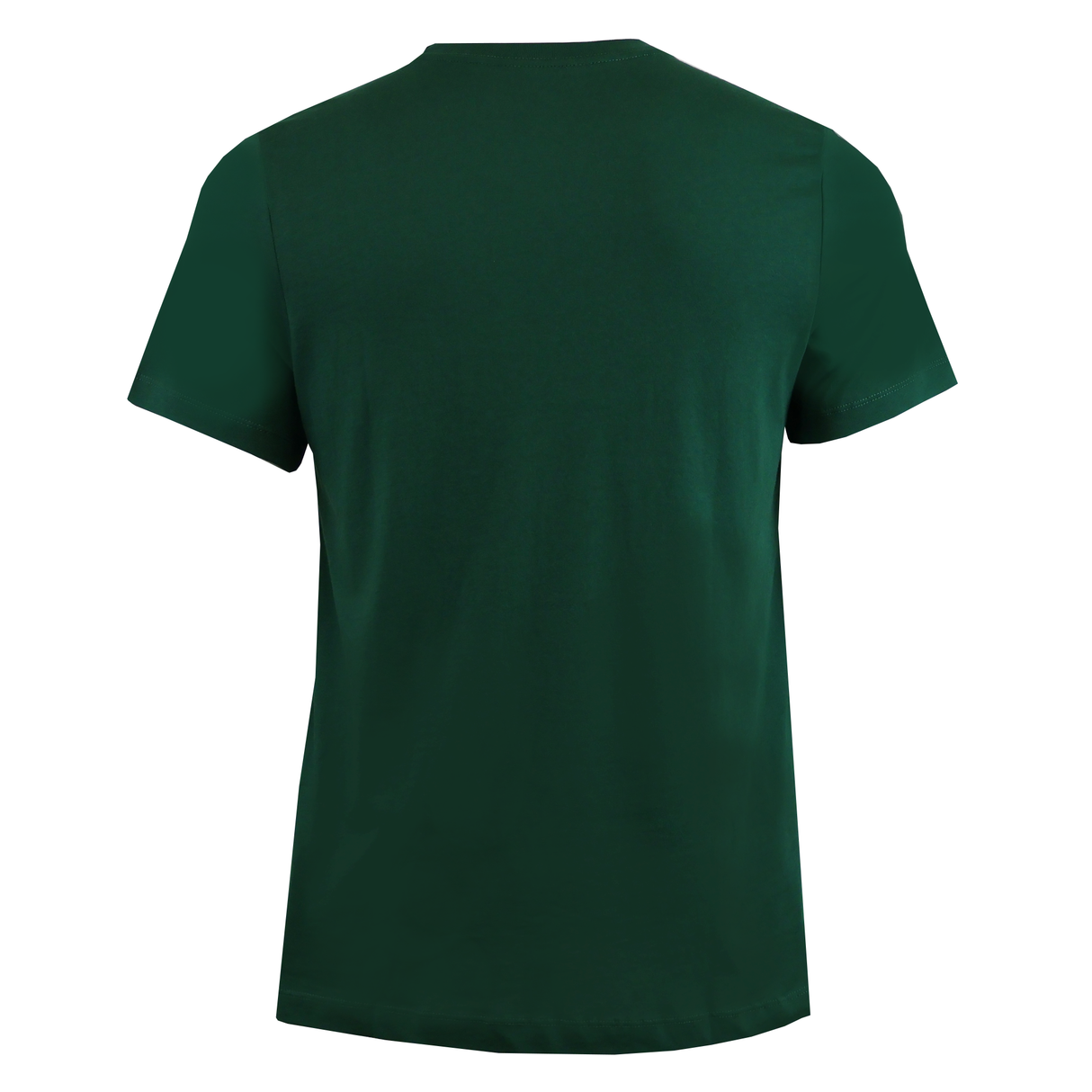 Back view of the Nike Springboks "Never Stop" short-sleeved dark green T-shirt displayed on a white background.