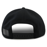An All Blacks Snapback Cap by adidas, seen from the back, highlights an adjustable strap with multiple holes for size adjustment. The black cap also boasts a panel on the right side that exudes New Zealand pride.