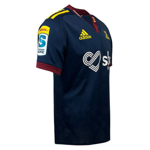 Adi Cotw Highlanders Super Rugby Away Jersey by Adidas | XL | blue/navy Blue/Maroon