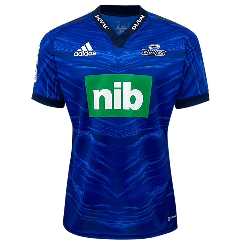 Blues Super Rugby Away Jersey 2023 by Adidas | Medium | White/Blue