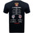 The WRS LAT Atlanta Old White RFC 2025 National Champions T-Shirt is a black tee with the Division 2 schedule—dates, opponents, and locations—printed in bold white and red on the back, ideal for dedicated fans.