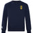 The EMB Canterbury Gotham Knights Embroidered Club Crew Sweatshirt is navy blue, with a yellow and black CKRFC crest on the left chest and a white Canterbury logo on the right sleeve.