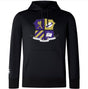The St. Augustine Alumni Club Lightweight Hoodie by WRS Canterbury is a black hoodie featuring a crest with symbols and a “Unitas Veritas Caritas” banner—ideal for club members.