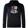 The St. Augustine Alumni Club Lightweight Hoodie by WRS Canterbury is a black hoodie featuring a crest with symbols and a “Unitas Veritas Caritas” banner—ideal for club members.