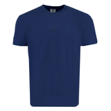 The EMB Alpha Broder USA Rugby Elevated Throwback Tonal Comfort Tee in navy is a classic crafted from ring-spun USA cotton, featuring a small "USA Rugby" logo on the chest for vintage appeal.