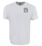 The EMB S&S Activewear Montgomery Yelllowhammers Black Logo Retro Comfort Tee features a small black embroidered logo and text on the upper left chest—ideal for rugby fans who love classic style.