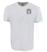 The EMB S&S Activewear Montgomery Yelllowhammers Black Logo Retro Comfort Tee features a small black embroidered logo and text on the upper left chest—ideal for rugby fans who love classic style.