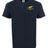 The Montgomery Yellowhammers Feather Comfort Tee by EMB S&S Activewear is made from ring-spun USA cotton and features a small yellow feather with "YELLOWHAMMERS RUGBY" and an embroidered logo on the upper left chest.