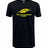 The Montgomery Yellowhammers Supersoft Tee by WRS LAT is a black unisex shirt featuring a large yellow feather above bold “YELLOWHAMMERS RUGBY”—a comfy cotton must-have for any fan’s collection.