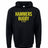 The Montgomery Yellowhammers "Hammers Rugby" 60/40 Hoodie by WRS Augusta features a front pocket and bold yellow "HAMMERS RUGBY EST 1984" text—ideal custom fan wear for any supporter.