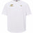 The Montgomery Yellowhammers Everest Training Tee by EMB Canterbury is a plain white, short-sleeve rugby performance shirt featuring a gold feather logo and text on the left chest, with a small gold Canterbury logo on the right chest. Perfect for your Everest Training sessions.