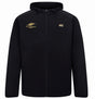 The Montgomery Yellowhammers Tempo+ Full Zip Hoodie by EMB Canterbury is a black zip-up rugby hoodie featuring gold ‘Yellowhammer Rugby’ text and logo on the left chest, along with a gold Canterbury logo on the right chest. This hoodie blends comfort and style, making it ideal for both game days and everyday wear.