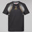 Montgomery Yellowhammers Tempo+ Training Tee by EMB Canterbury – a black athletic short-sleeve shirt featuring white gradient accents on the shoulders and a gold “TULLYVANNINERS RUGBY” logo on the chest. This moisture-wicking rugby tee is designed by Canterbury for optimal comfort and performance during every training session.