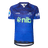 Blue and navy patterned sports jersey with "Blues Super Rugby" logo, features "nib" sponsor in green, crafted by Classic Sportswear.