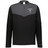 The EMB Augusta Nations of Rugby Ireland Sideline Grid 1/4 Zip Pullover features black and gray long sleeves with "IRELAND RUGBY" and a shamrock on the left chest—ideal for rugby sidelines.