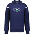 The WRS Augusta Ireland Est 1875 Heritage Prep Vintage Shield Hoodie is a navy hooded sweatshirt with white sleeve stripes and "Ireland Rugby Est. 1875" plus crest on the front—perfect for celebrating Irish rugby heritage.