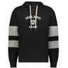 The WRS Augusta Nations of Rugby Ireland Jackson Way Hoodie features grey sleeve stripes, a front pocket, and "Ireland Rugby" with a crest in white on the chest.