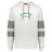 Show your support with the WRS Augusta Nations of Rugby Ireland Est 1875 Jackson Way Hoodie, featuring grey-striped sleeves, front pocket, and bold green "Ireland Rugby EST. 1875" text with shamrock graphic—perfect for true fans.
