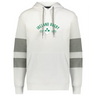 Show your support with the WRS Augusta Nations of Rugby Ireland Est 1875 Jackson Way Hoodie, featuring grey-striped sleeves, front pocket, and bold green "Ireland Rugby EST. 1875" text with shamrock graphic—perfect for true fans.