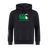 The black Canterbury Italy CCC Flag Club Hoodie by WRS Canterbury showcases a vibrant red, white, and green logo on the front and features a sleek white logo on the sleeve for added style.