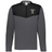 Show your team spirit with the EMB Augusta Nations of Rugby Italy Sideline Grid 1/4 Zip Pullover, featuring "Italy Rugby" text and crest on the left chest. The perfect gray and black choice for any rugby supporter.