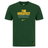 Introducing the Nike Springboks 26/27 Greatest Rivalry T-Shirt, a green tee featuring bold “THE GREATEST RIVALRY” text in yellow and white, a prominent yellow Nike swoosh, and a small patch on the bottom right—celebrating the legendary spirit of competition.