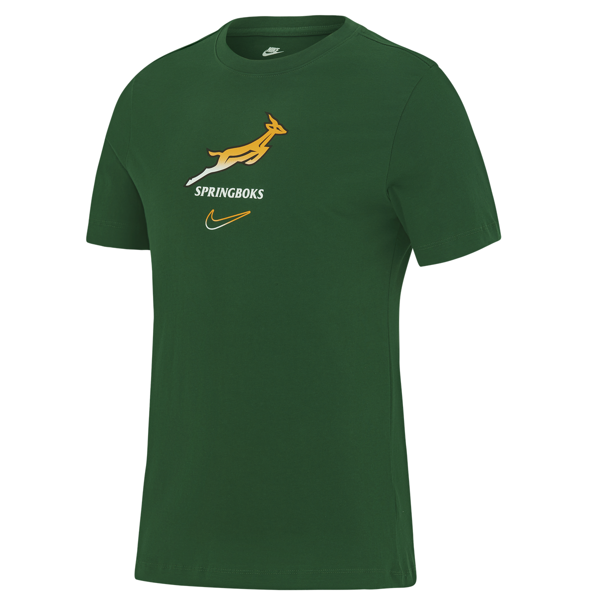 The Nike Springboks 26/27 Gradient Logo T-Shirt features a bold South Africa rugby graphic and classic logo—perfect for fans looking to show team pride.