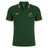 The Springboks 26/27 Pique Polo by Nike is a green polo with yellow trim, featuring the Springboks logo on the left chest and a Nike swoosh on the right—ideal for South African rugby fans.