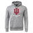 The Indiana University Women Club Hoodie by Canterbury from WRS Canterbury features a gray design with a large red "IU" logo and "Women's Rugby Club" text—ideal as a custom team hoodie for any rugby club.