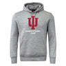 The Indiana University Women Club Hoodie by Canterbury from WRS Canterbury features a gray design with a large red "IU" logo and "Women's Rugby Club" text—ideal as a custom team hoodie for any rugby club.