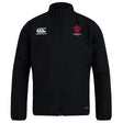 The Indiana University Women Club Track Jacket by Canterbury features the EMB Canterbury logo on the right chest and a red "IU Women's Rugby Club" emblem on the left, offering lightweight comfort and style on or off the field.